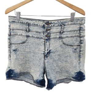 Refuge Highwaist Stonewash Denim Jean Shorts